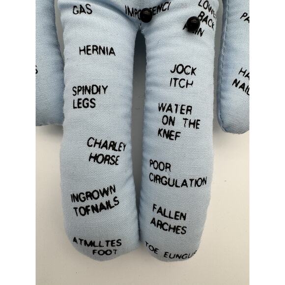 Male Voodoo Doll Blue Cloth Curse Enemies Help Friends Man Pins Novelty Hex - Picture 5 of 12